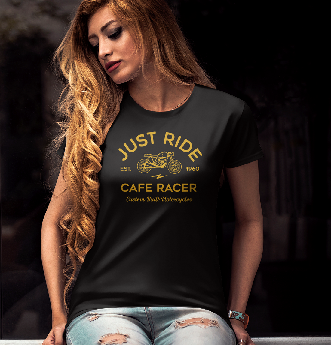 T-shirt-cafe-raver-femme-noir