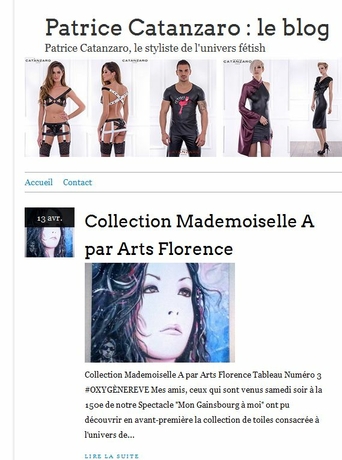 artsflorence dans le blog du styliste patrice catanzaro