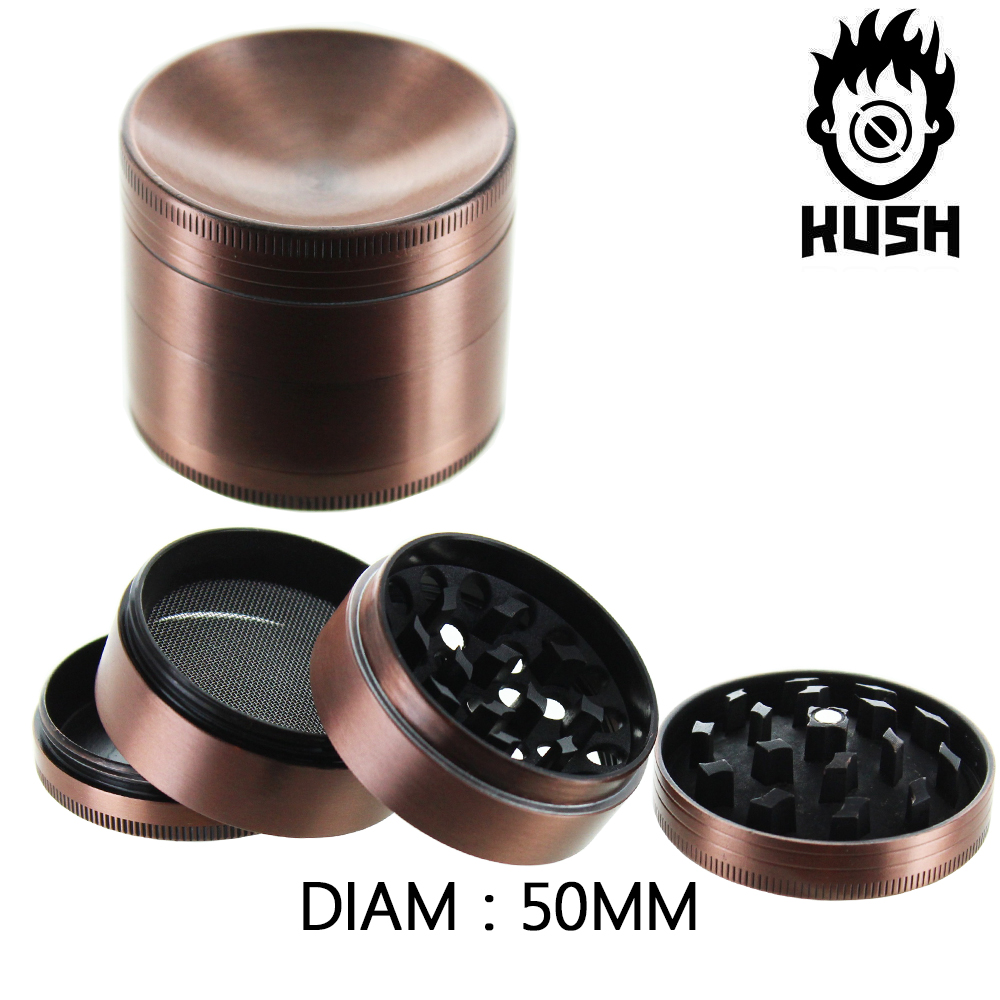 Grinder-Metal-Kush-Bong-Curved-50-Cuivre-50mm