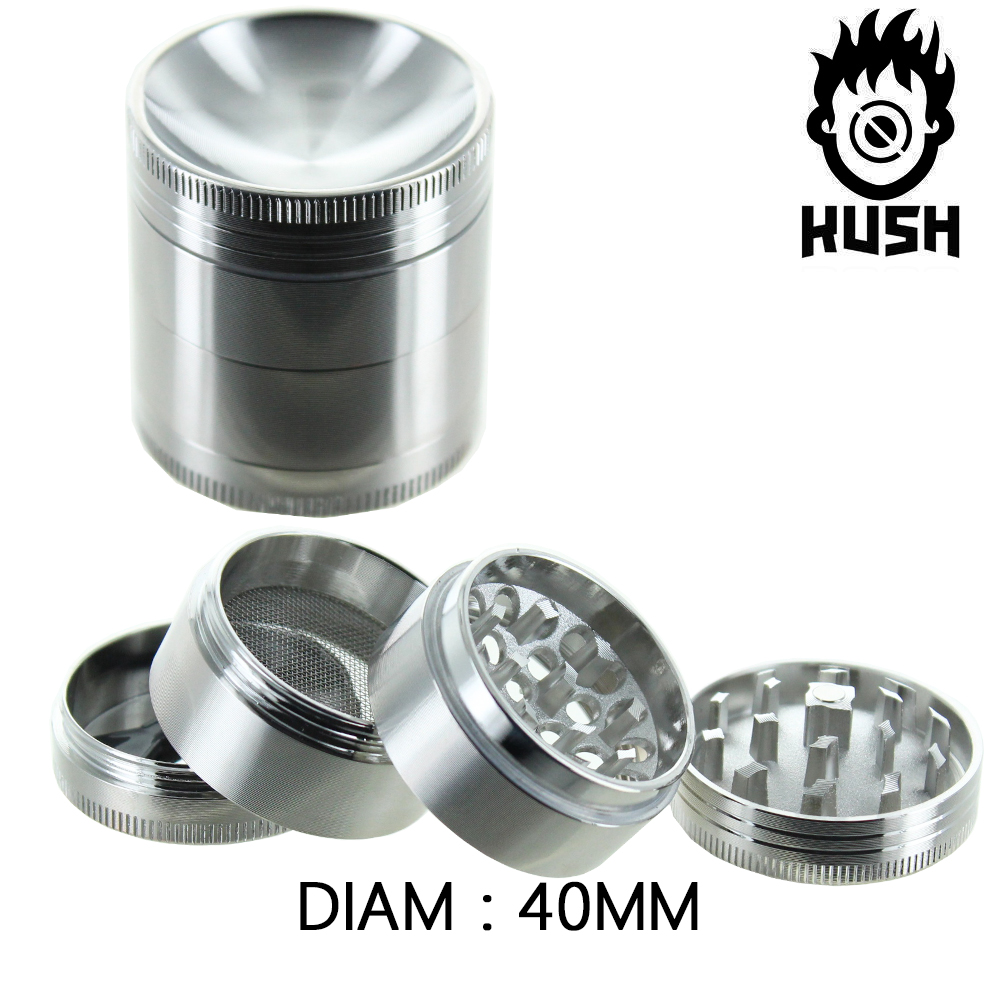 Grinder-Metal-Kush-Bong-Curved-40-Silver