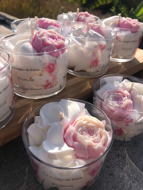 Bougie parfumée à la Pivoine 120g