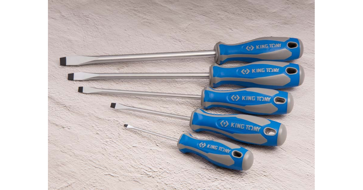 Tournevis à Frapper Jetech 5x100mm - Acier S2, Tête Plate, Pointe Magnétique, Poignée Ergonomique - Pour Vis Difficiles