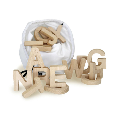 jeu alphabet en bois naturel