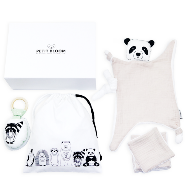 Coffret cadeau naissance panda - Cadeaux/Coffret cadeau - petit-bloom