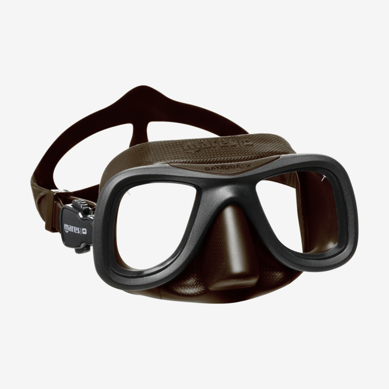masque de plongée progressif mares samurai-x-brown-black