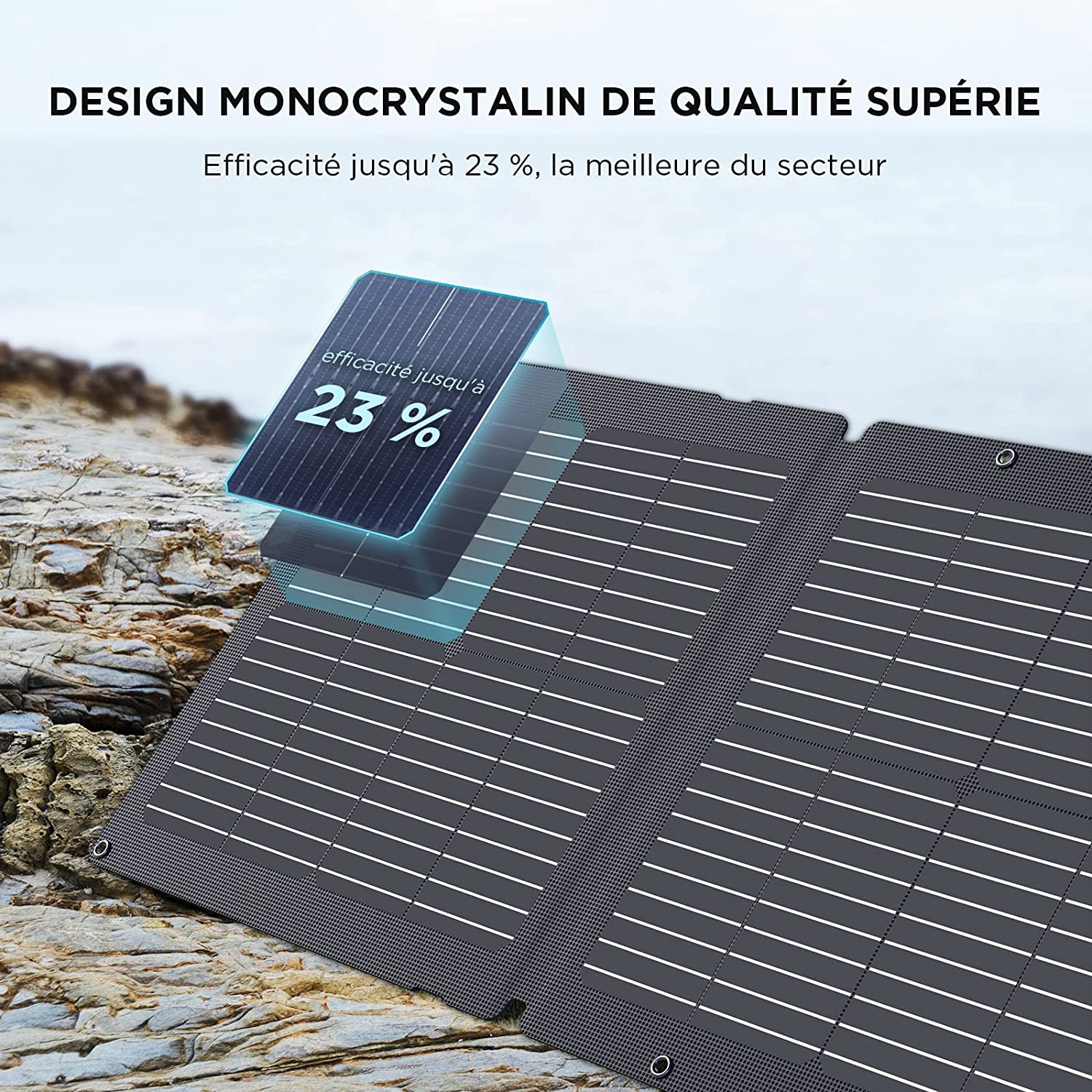 Panneau solaire portable EcoFlow, vue 3