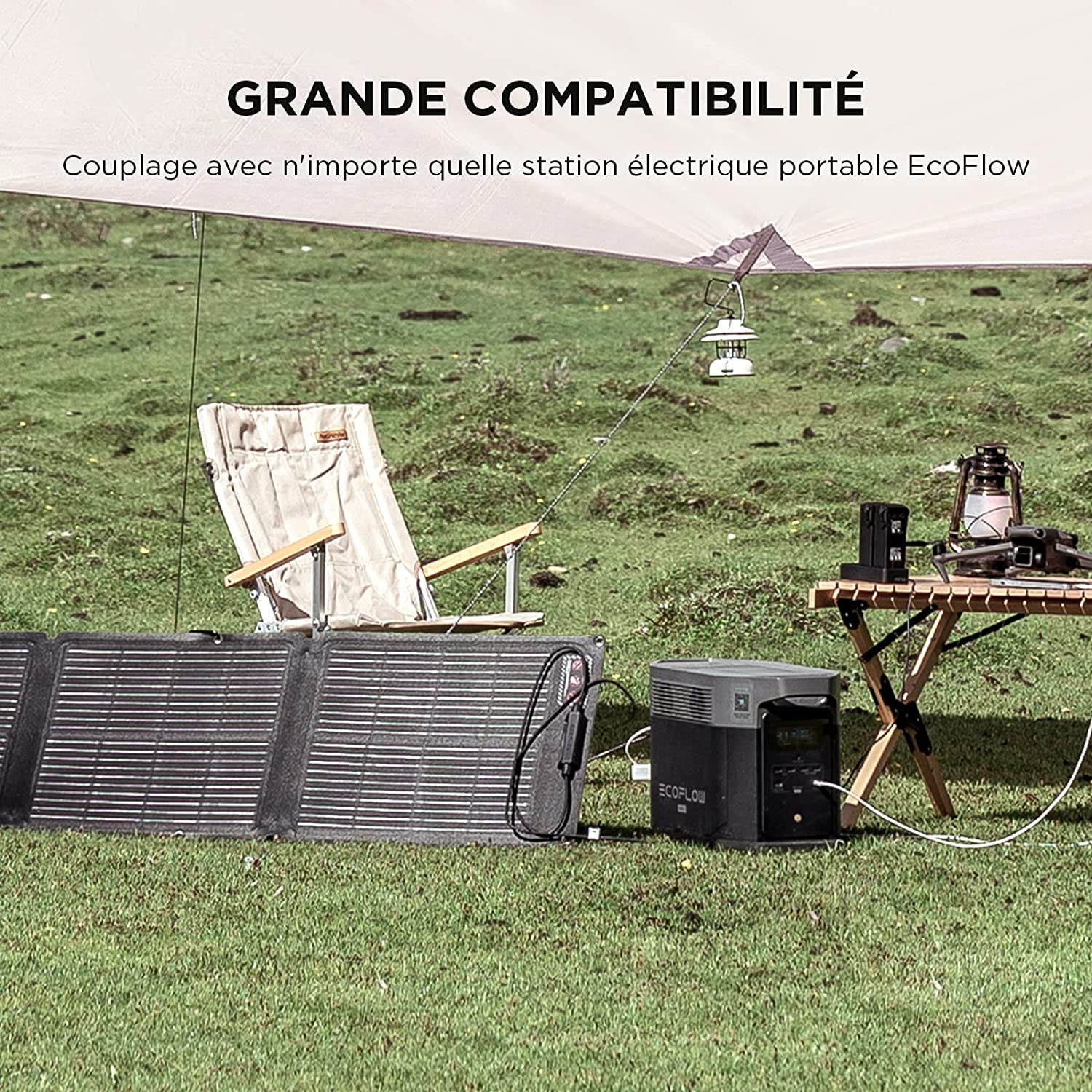 Panneau solaire portable EcoFlow, vue 8