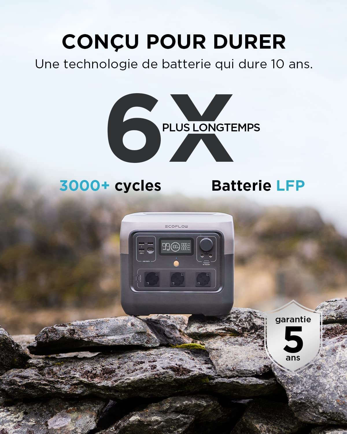 Station électrique portable EcoFlow RIVER 2 Pro, vue 4