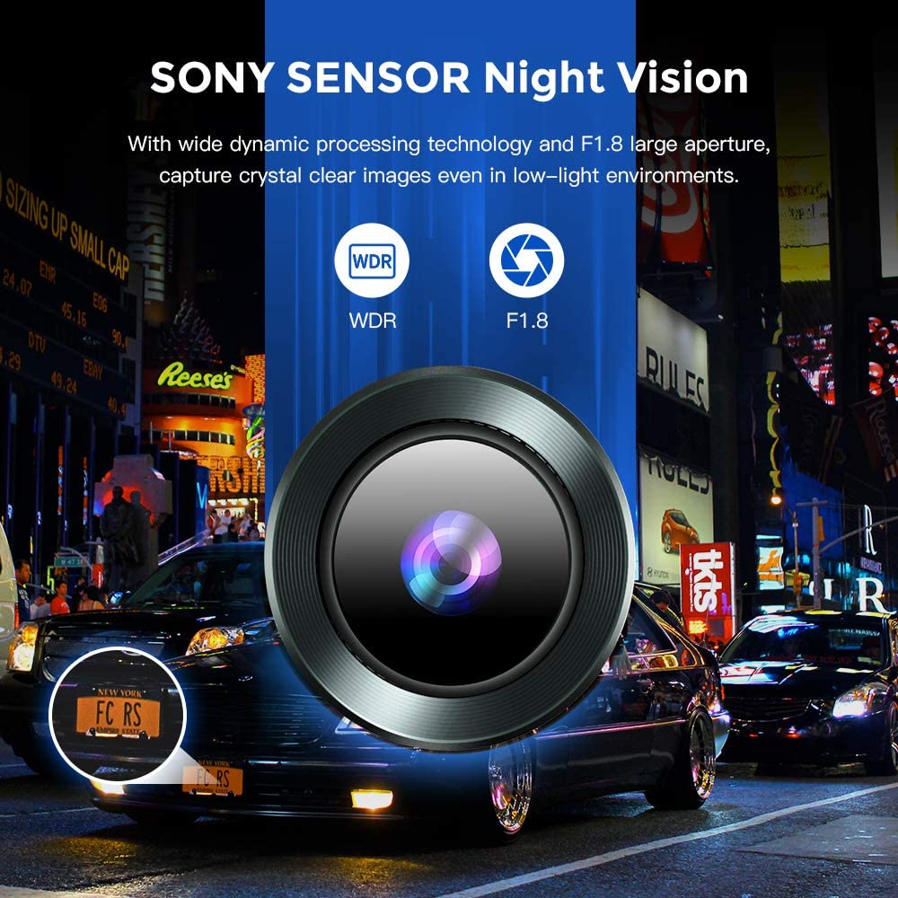 Dashcam voiture AZDOME M550, vue 5