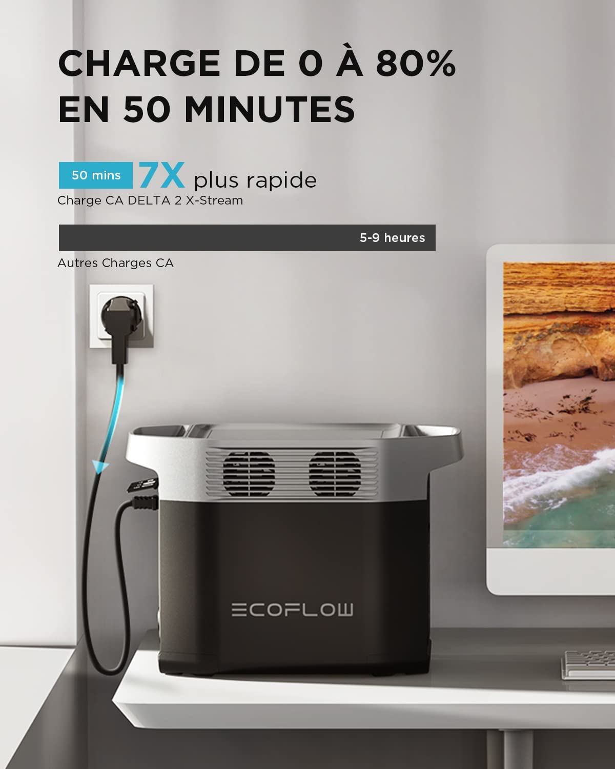 Station électrique portable EcoFlow DELTA 2, vue 4