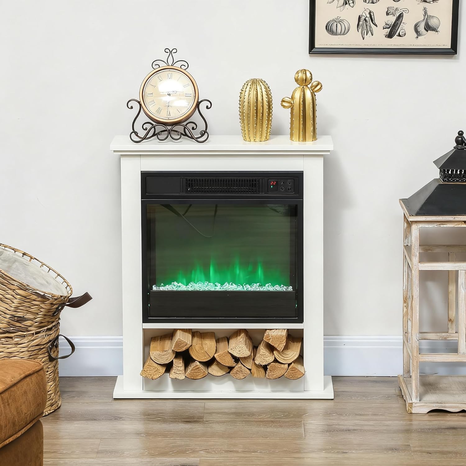 HOMCOM Cheminée électrique 1800W