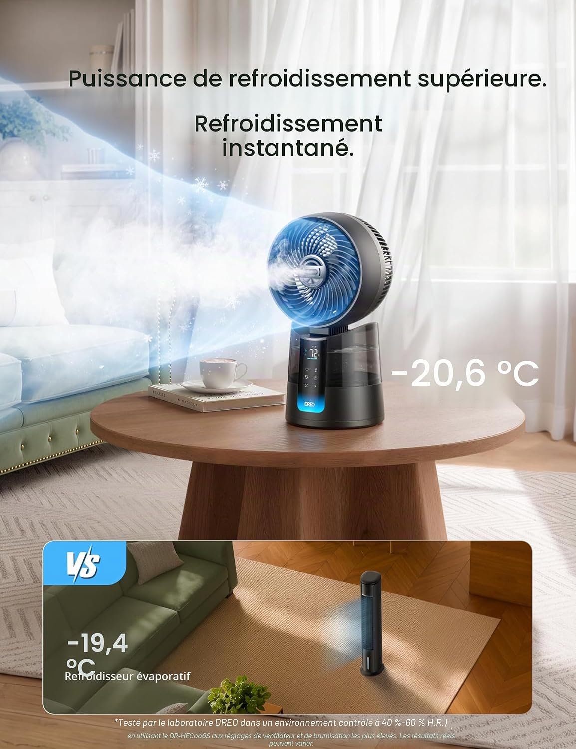 Ventilateur brumisateur Dreo TurboCool 516S, vue 3