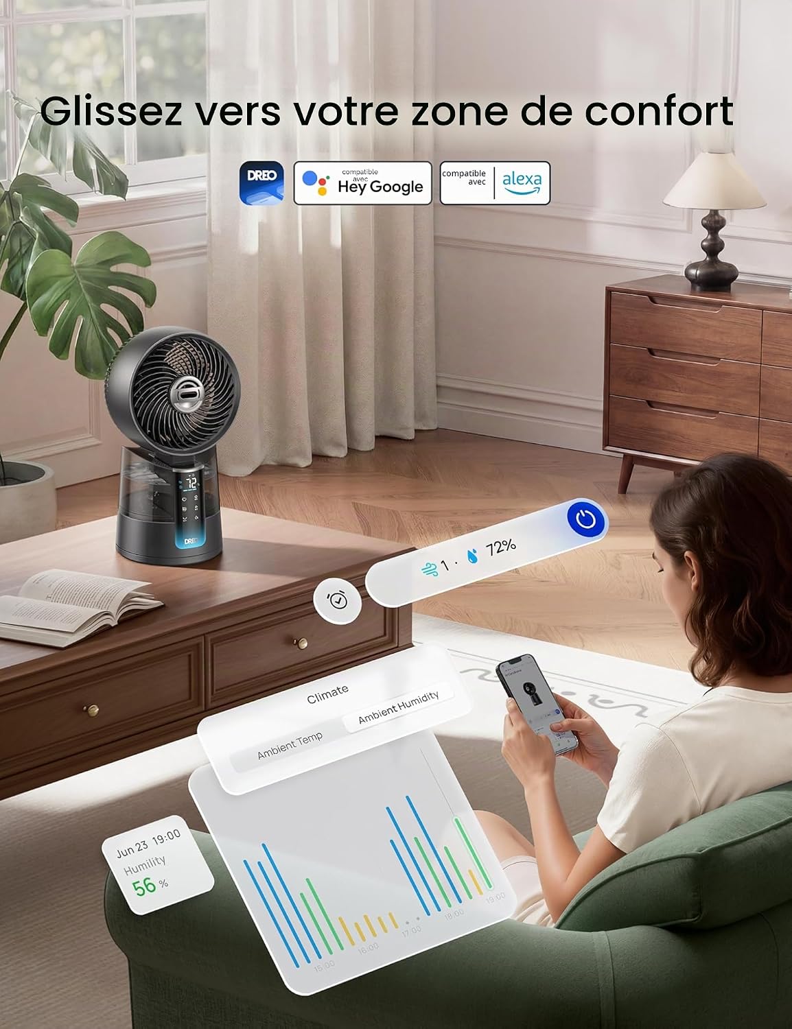 Ventilateur brumisateur Dreo TurboCool 516S, vue 9