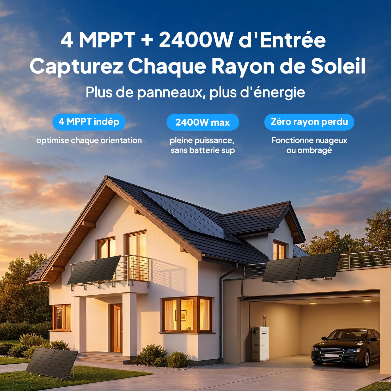 Batterie solaire de balcon BLUETTI Balco 260, vue 2