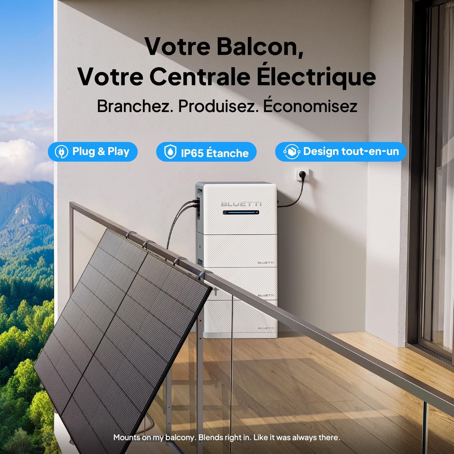 Batterie solaire de balcon BLUETTI Balco 260, vue 5