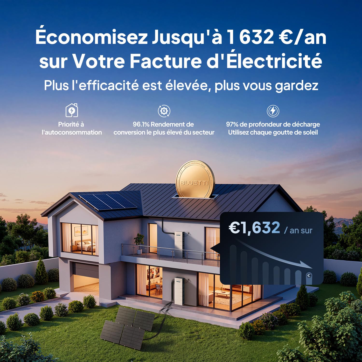 Batterie solaire de balcon BLUETTI Balco 260, vue 6