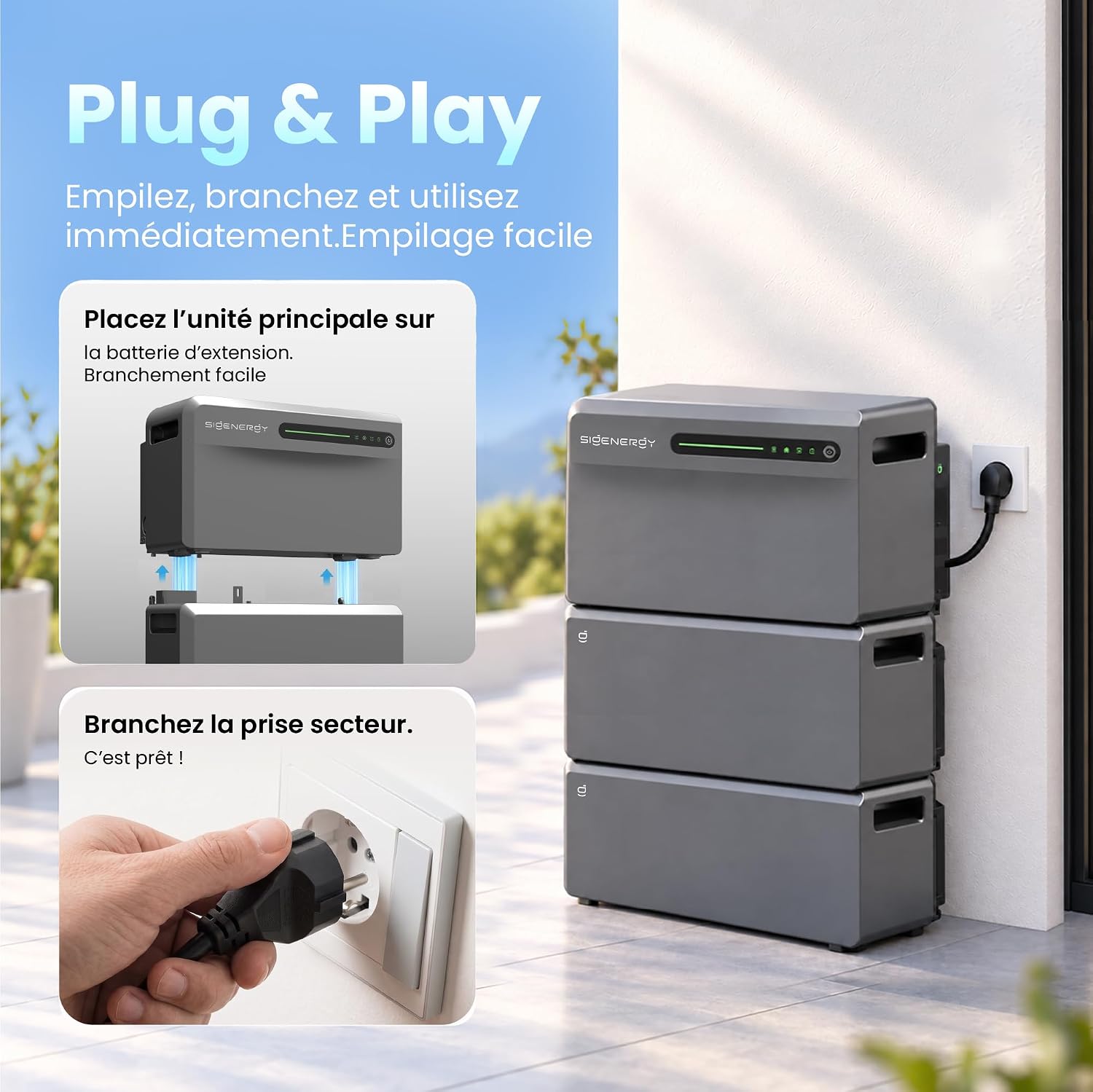 Centrale solaire de balcon Sigenergy SigenMate 2700 Ultra, vue 2