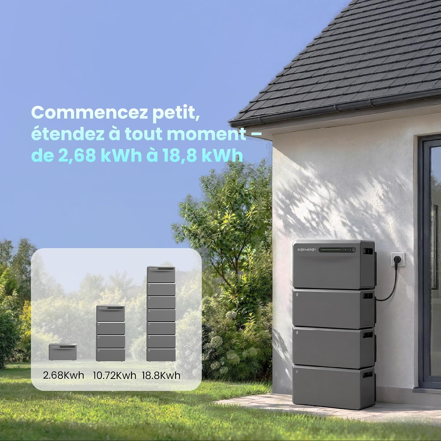 Centrale solaire de balcon Sigenergy SigenMate 2700 Ultra, vue 3