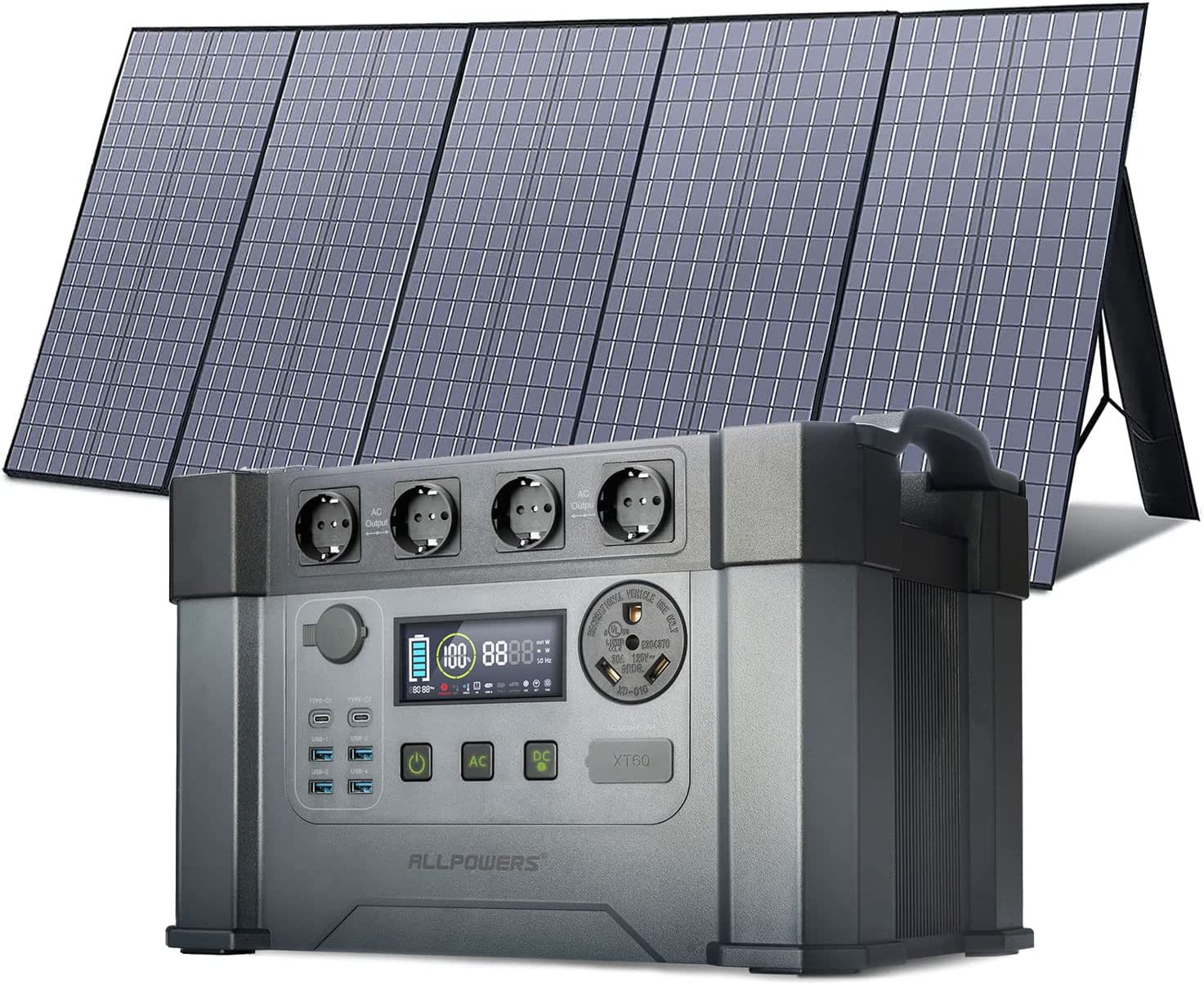 Station électrique ALLPOWERS S2000 Pro avec panneau solaire 400 W