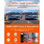 Mini dashcam voiture VANTRUE E1, vue 3