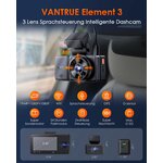 Dashcam voiture 3 canaux VANTRUE E3, vue 3