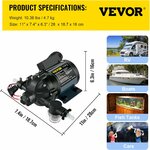 Pompe à eau haute pression VEVOR 12 V 31,8 L/min, vue 7