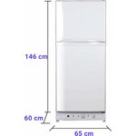 Frigo gaz SMETA 175 L avec congélateur, vue 8