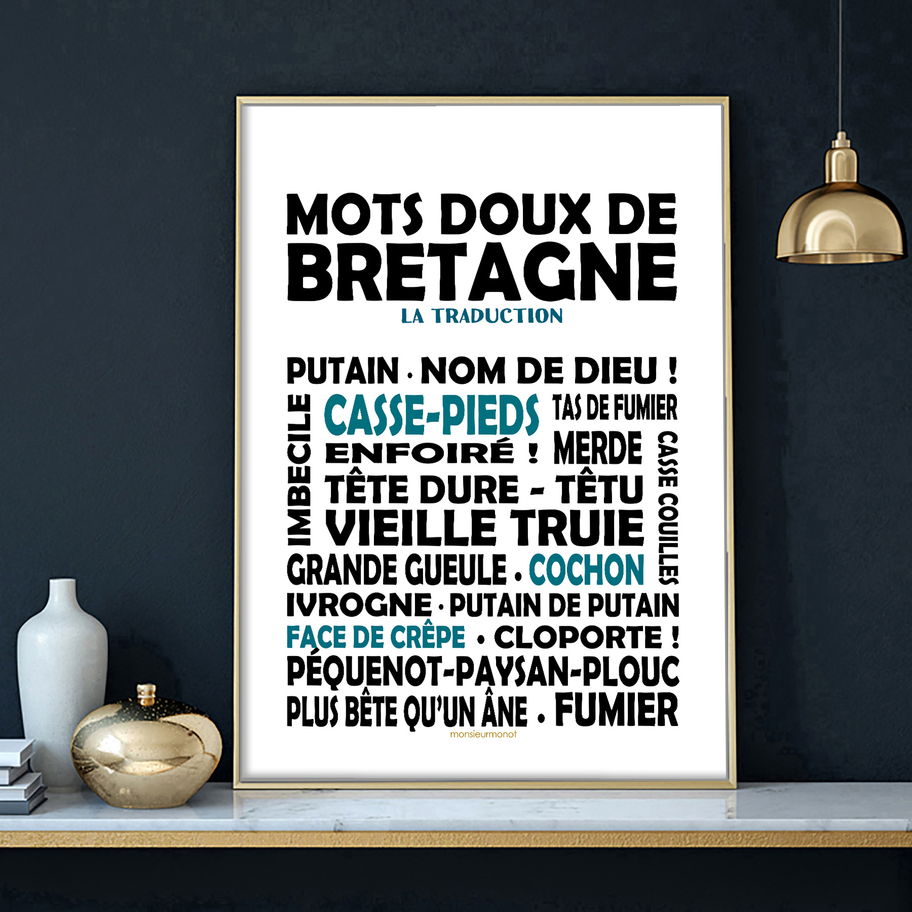 LES MOTS DOUX DE BRETAGNE - NOIR et BLEU - TRADUCTION