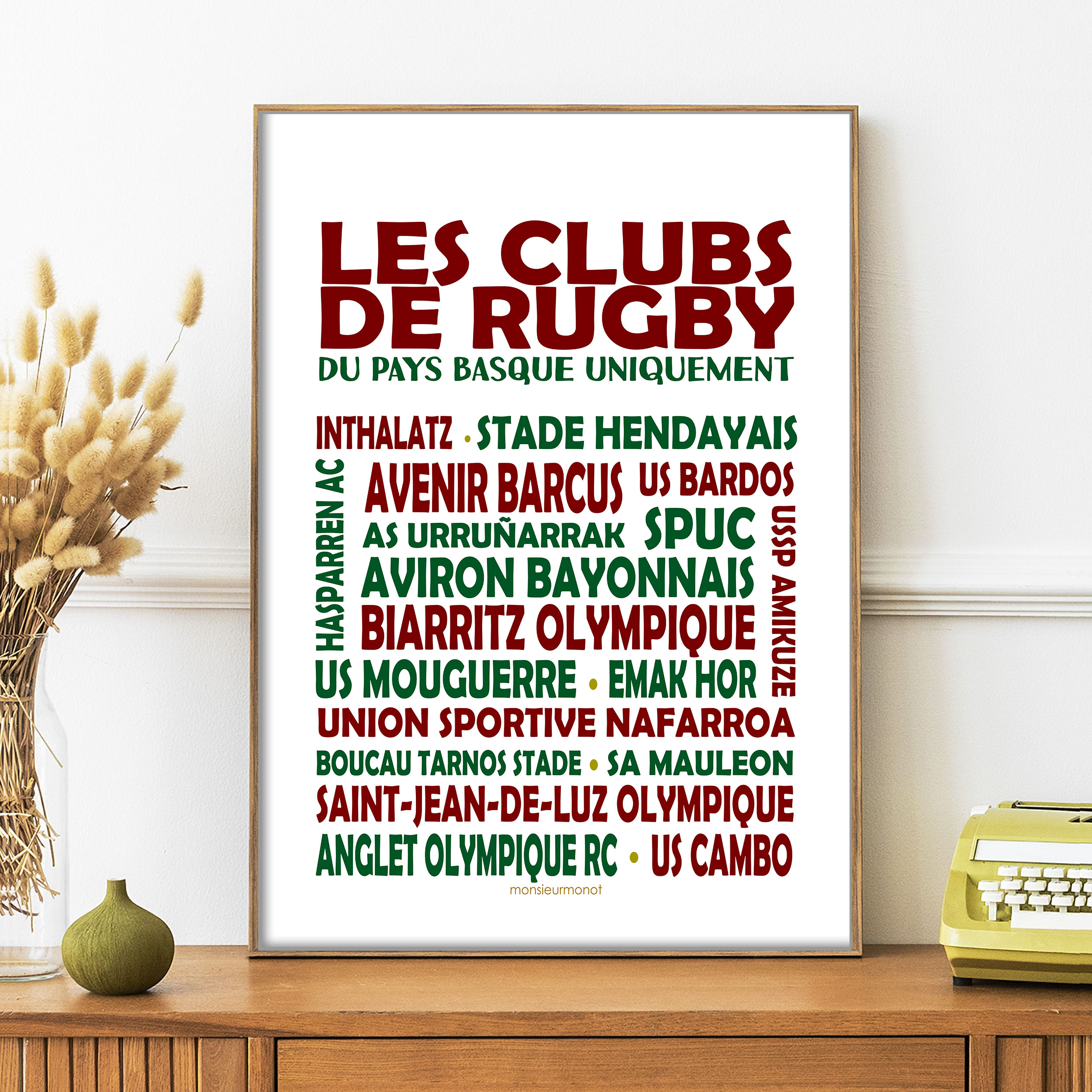 rugby basque vert et rouge 2