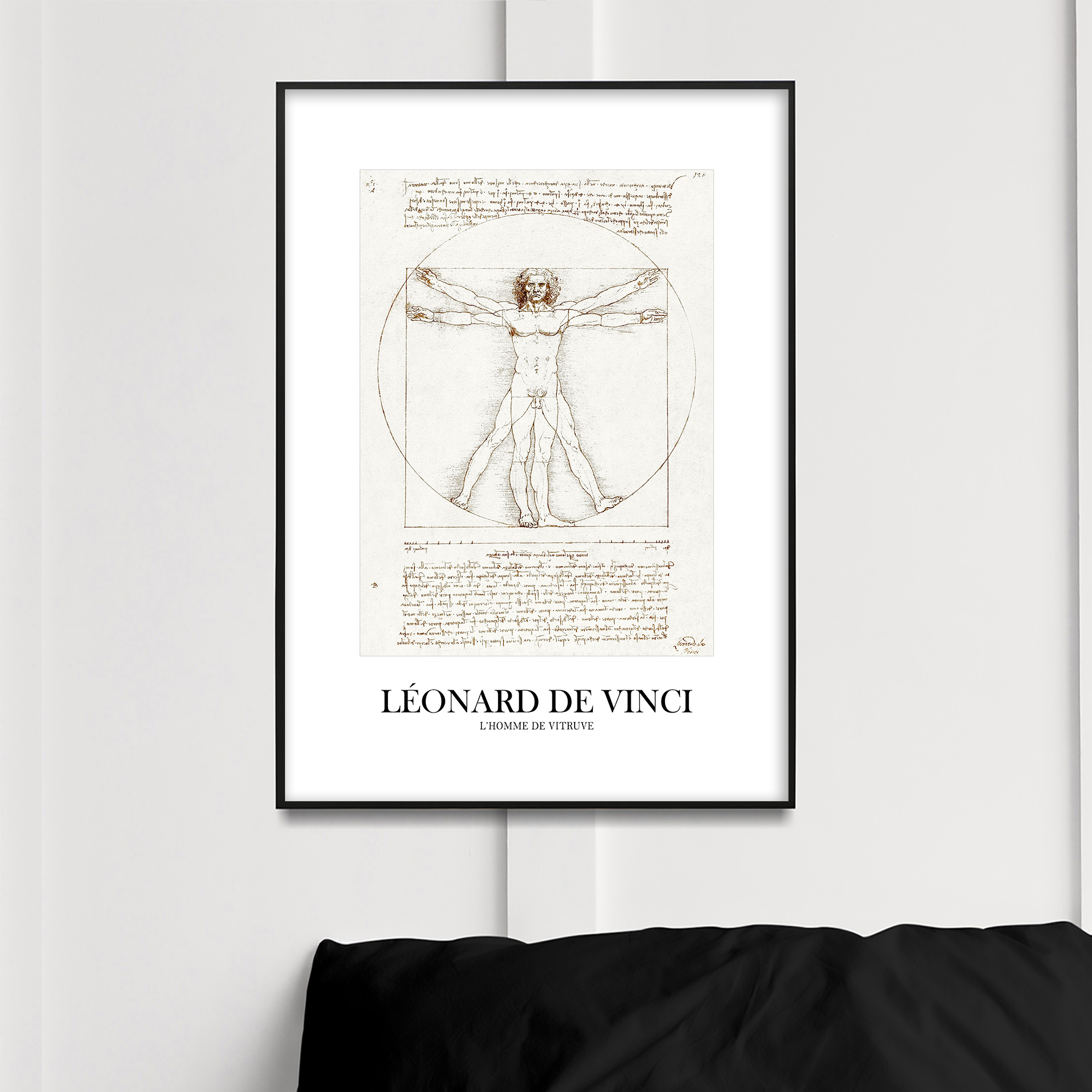 AFFICHE LEONARD DE VINCI - L\'HOMME DE VITRUVE