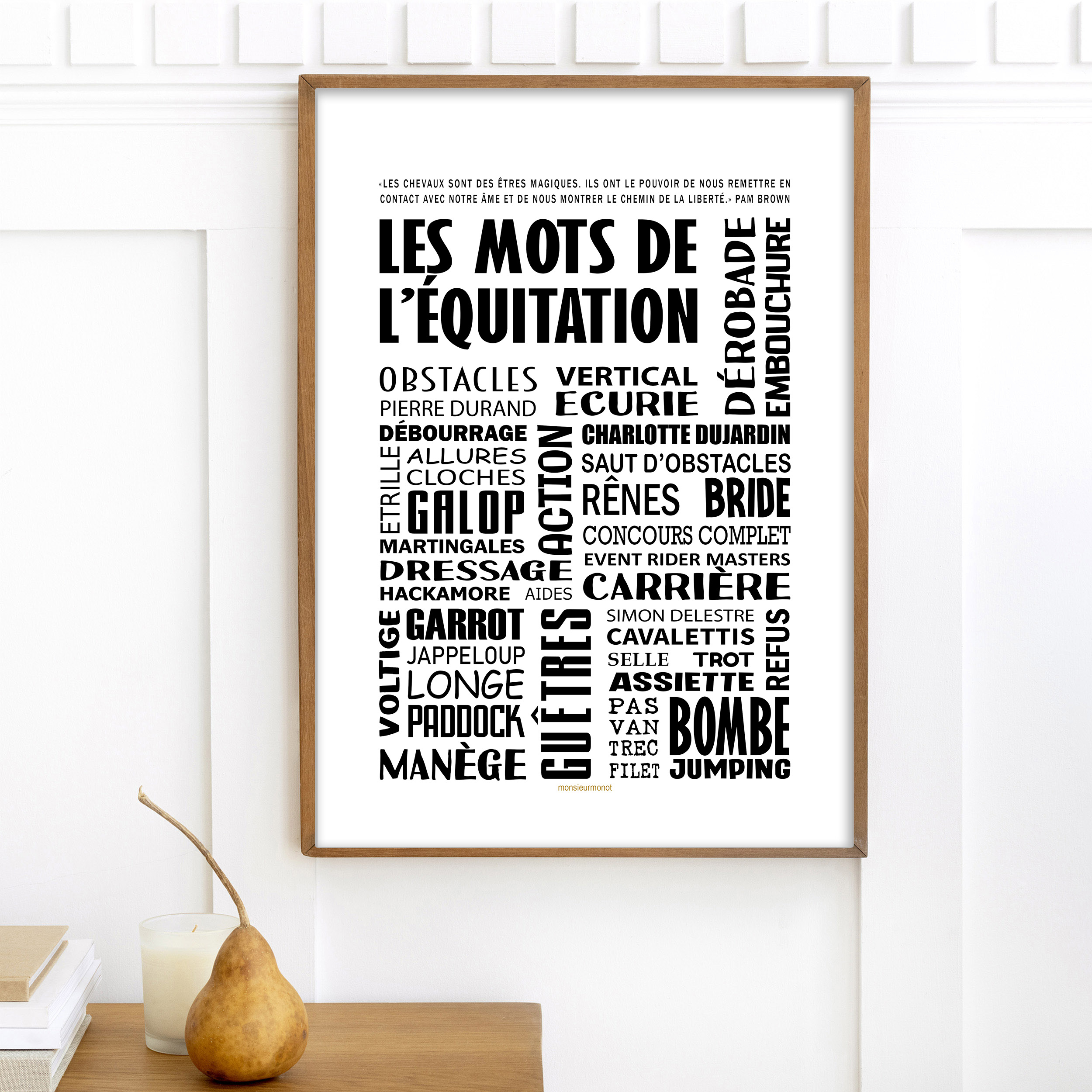 les mots de lequitation noire