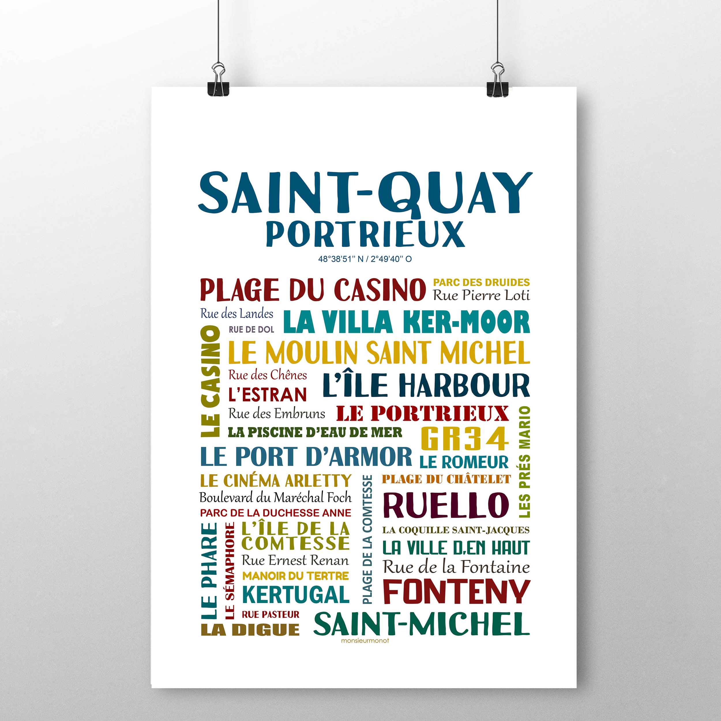 affiche Saint-Quay portrieux quartiers
