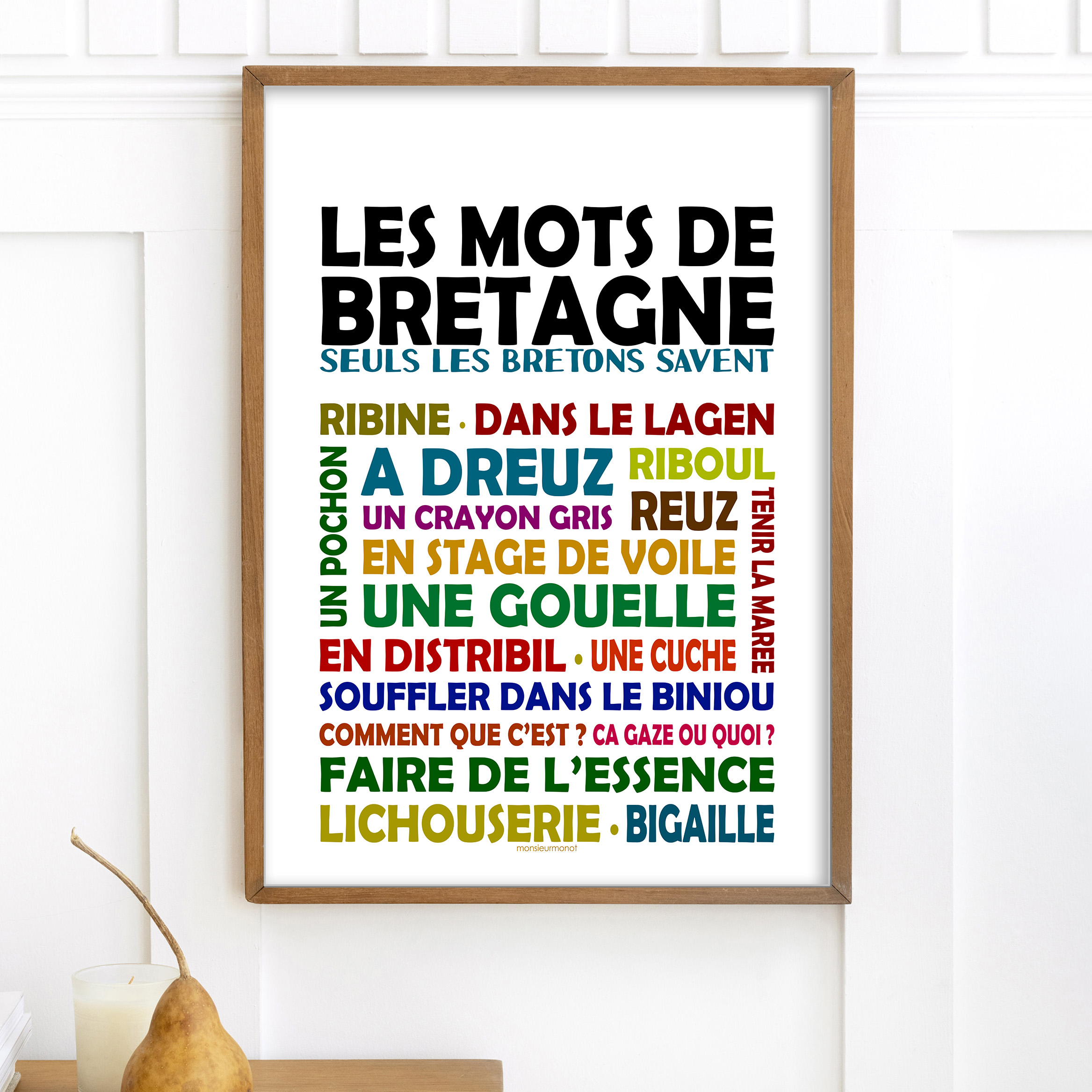 AFFICHE LES MOTS DE BRETAGNE - COULEUR