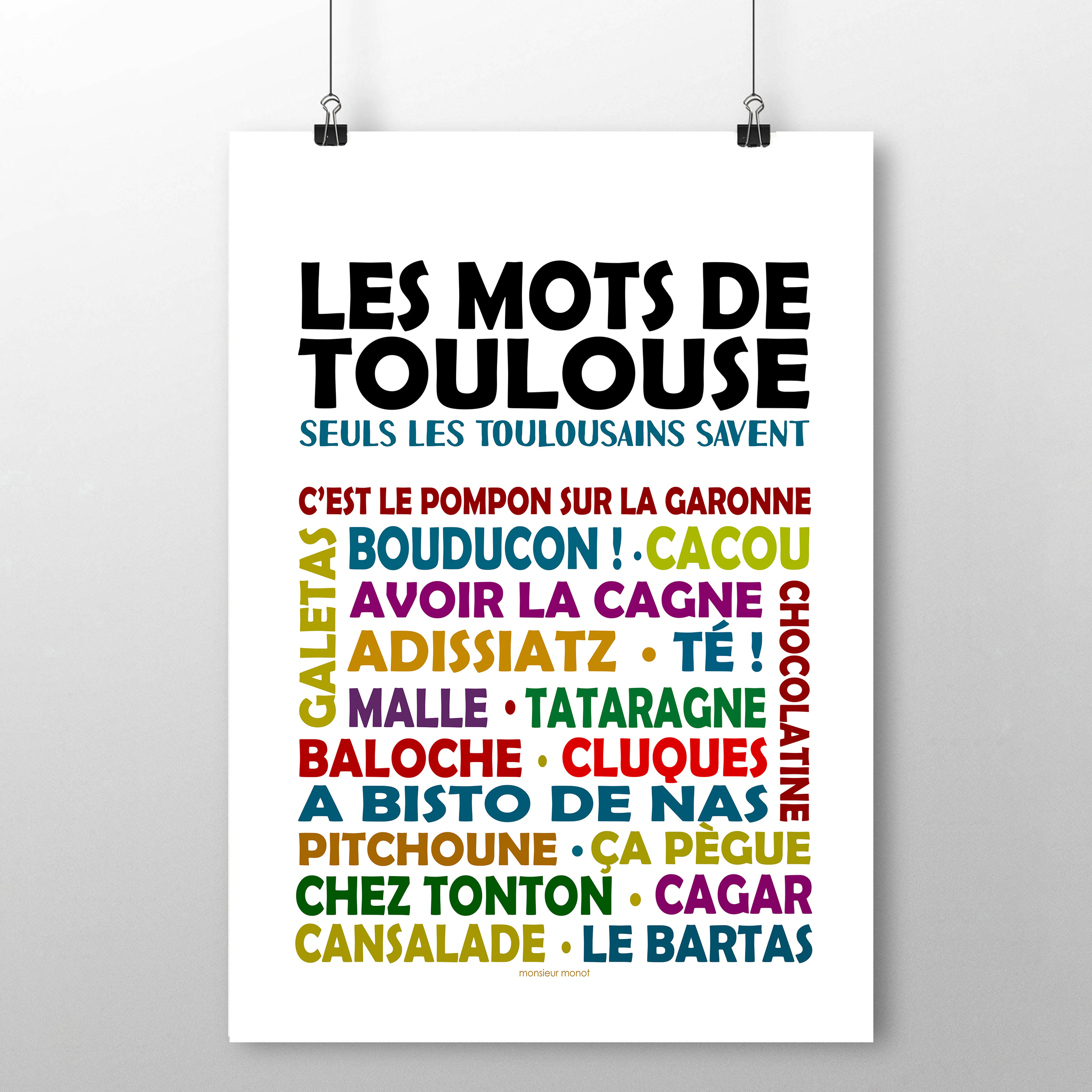 AFFiche Les mots de toulouse couleur 2