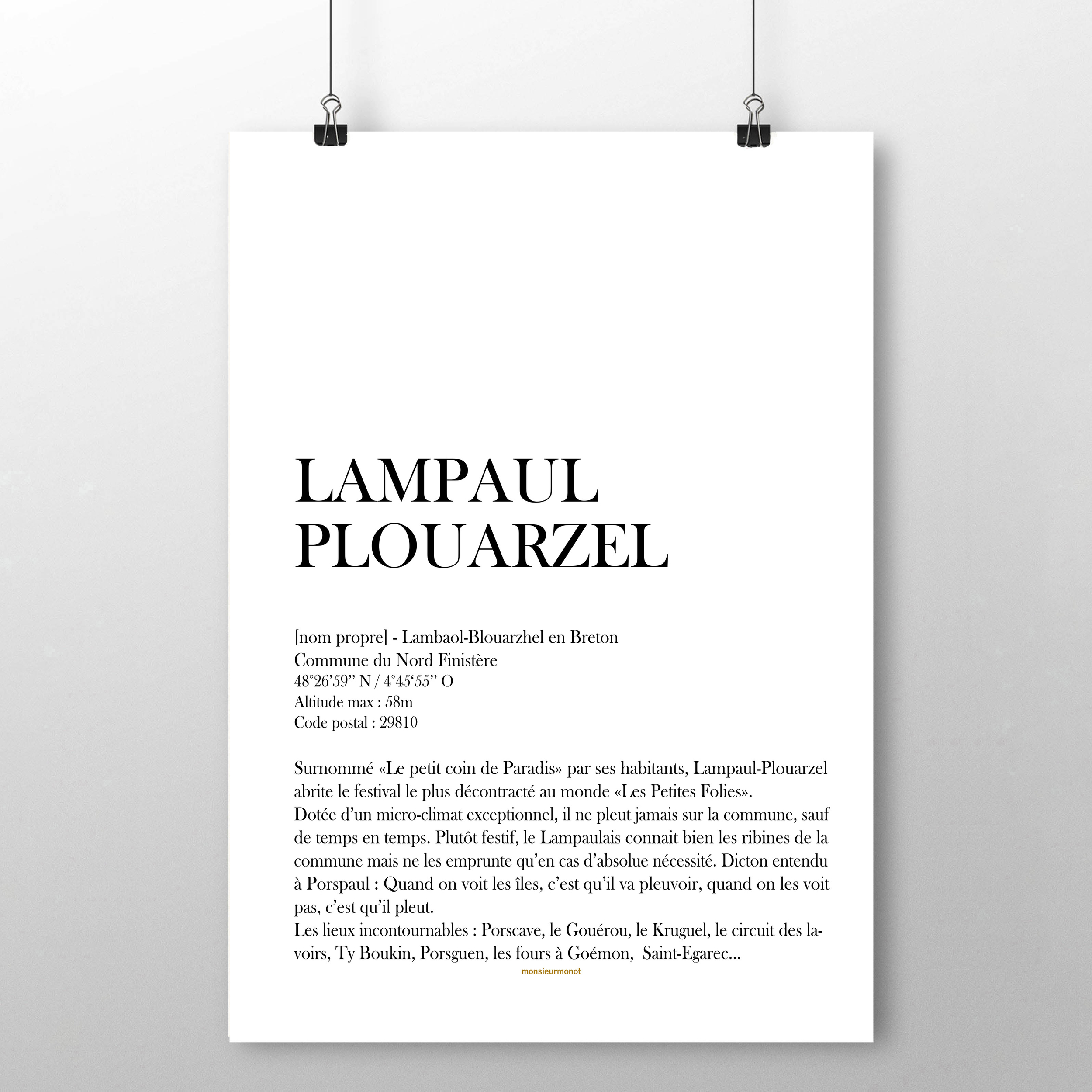 Affiche lampaul plouarzel definition 2 NEW