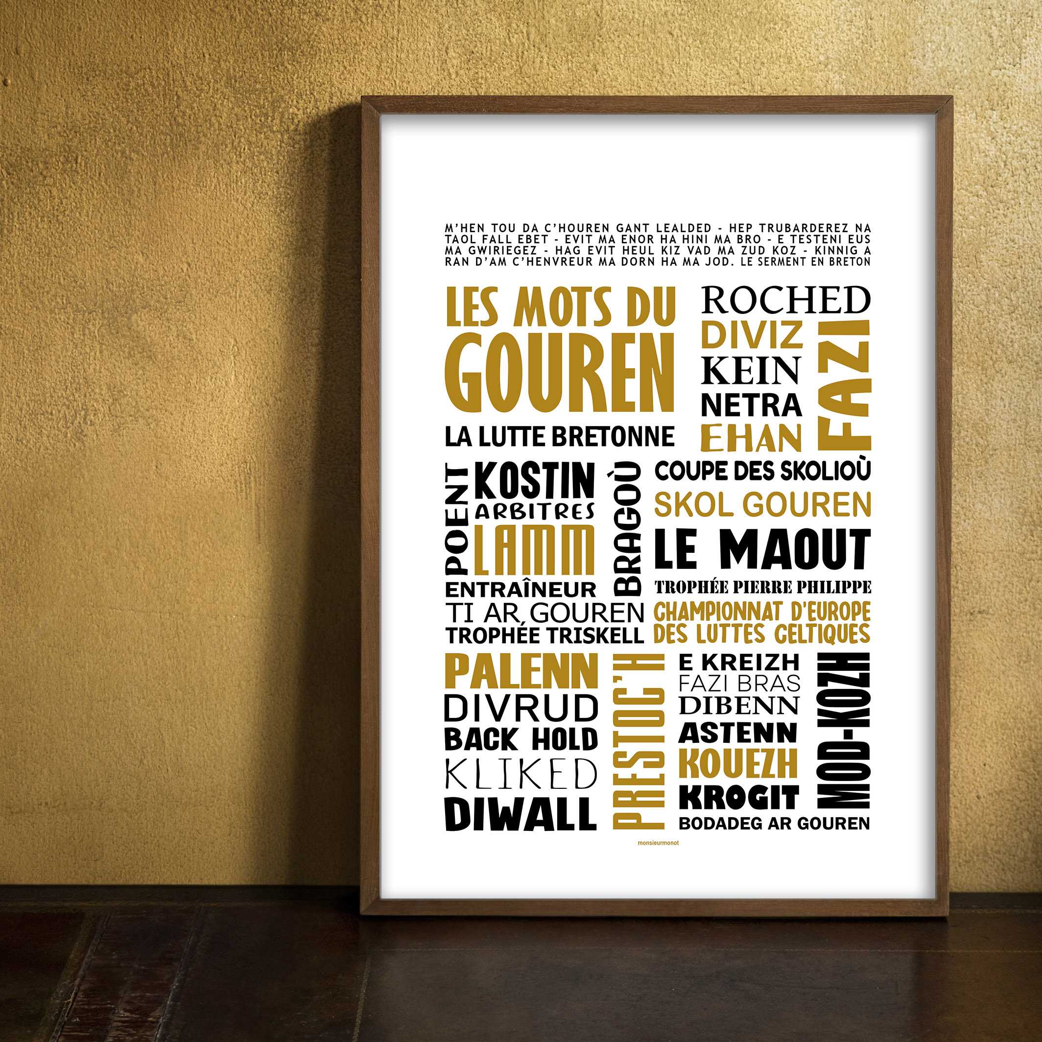 Affiche les Mots du Gouren jaune