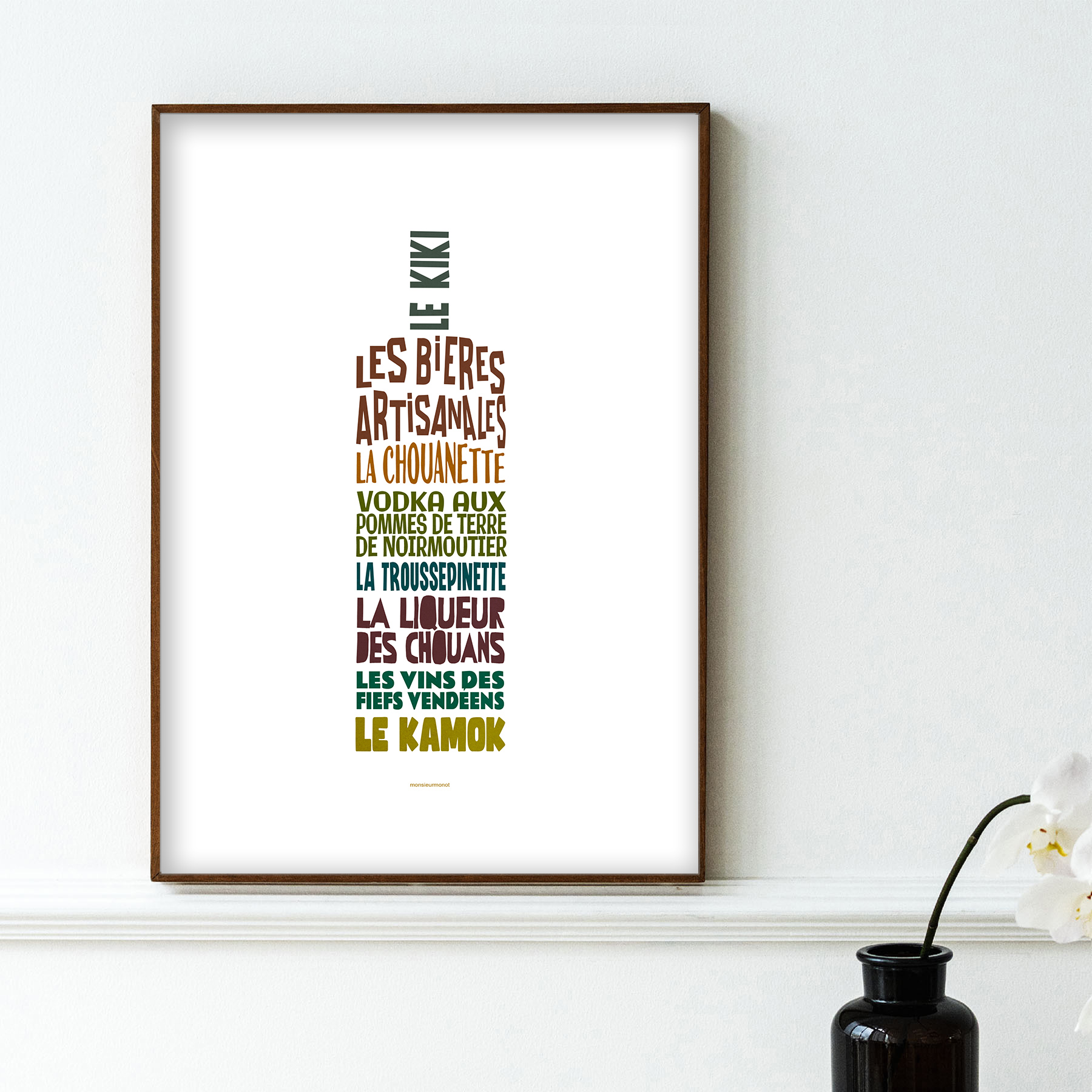 affiche les boissons de vendée