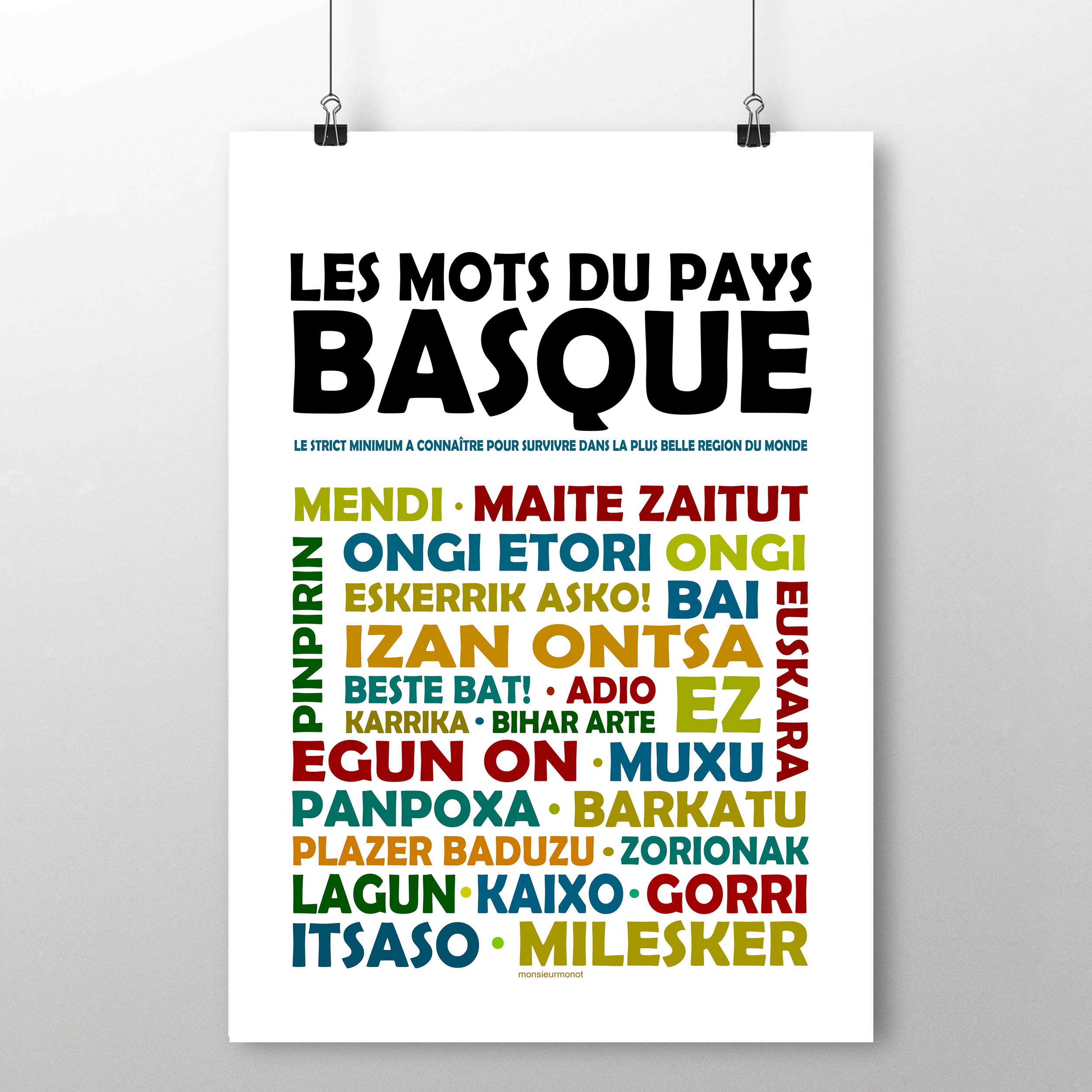 affiche Les mots du pays basque 2