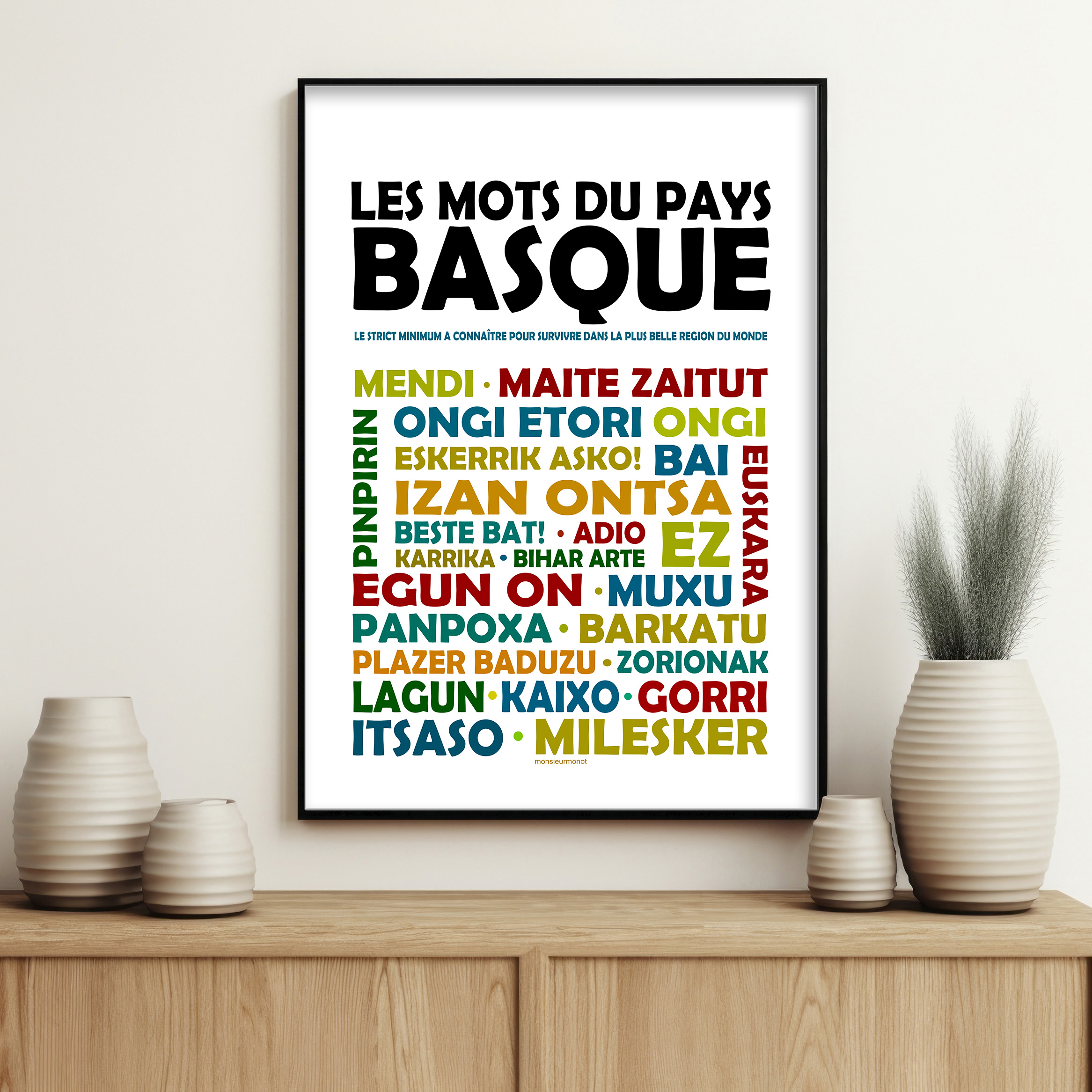 affiche Les mots du pays basque