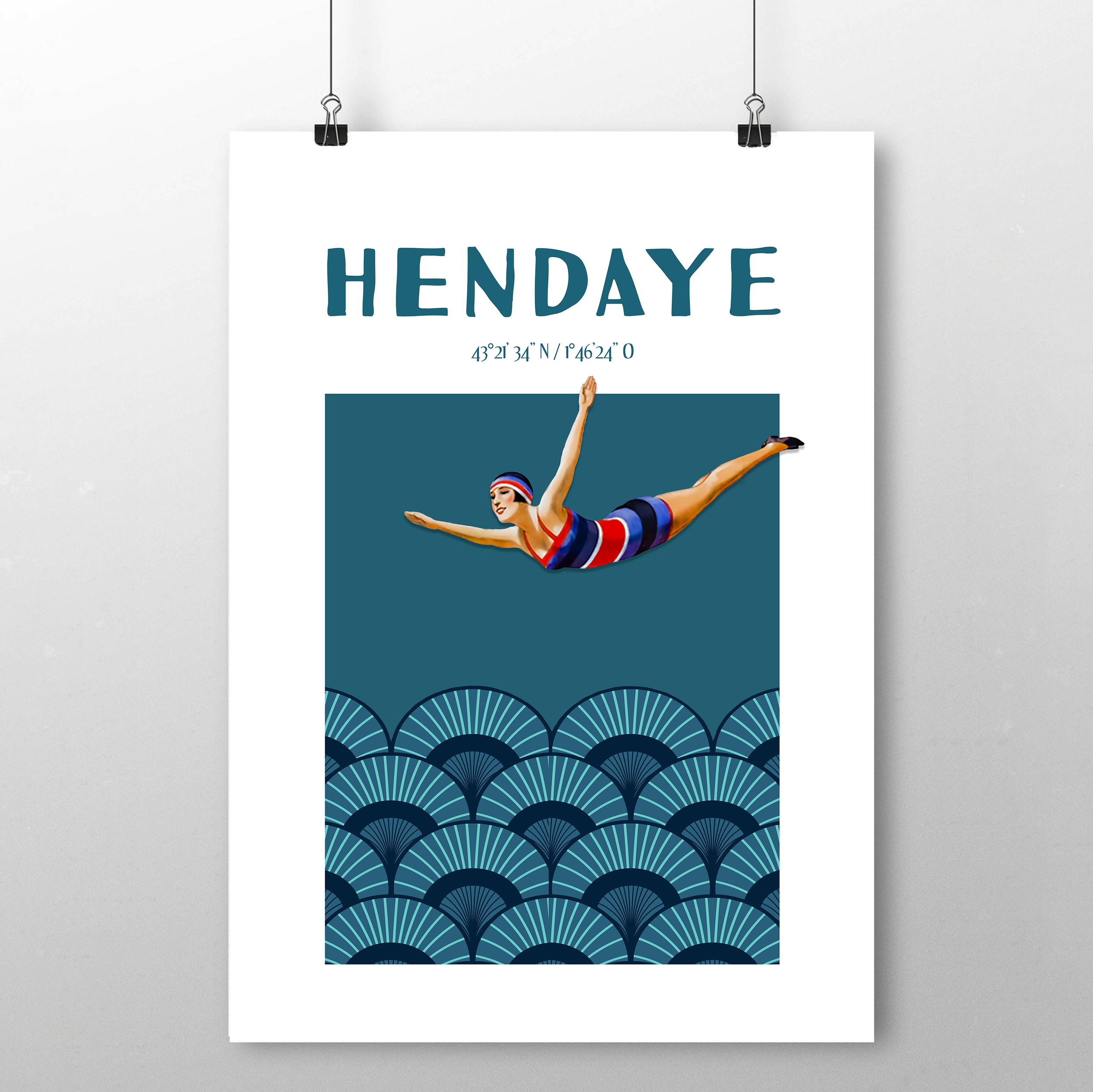 affiche Plongeuse Hendaye 2