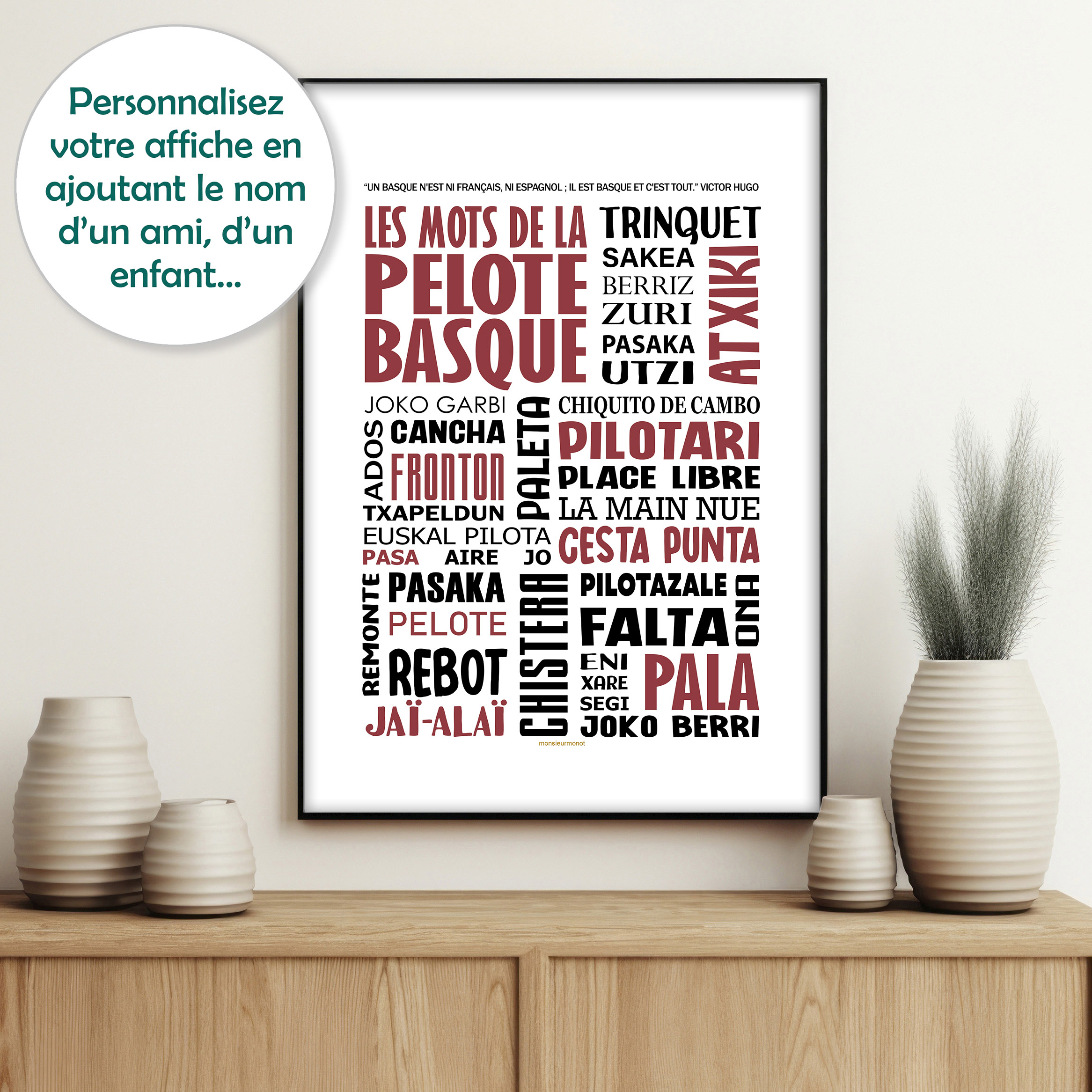 affiche Mots de la pelote basque 2