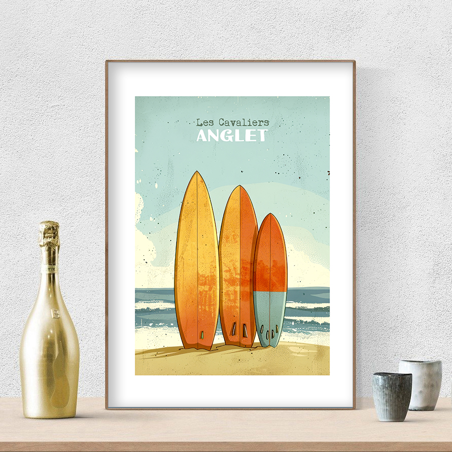 affiche ANGLET les cavaliers surf