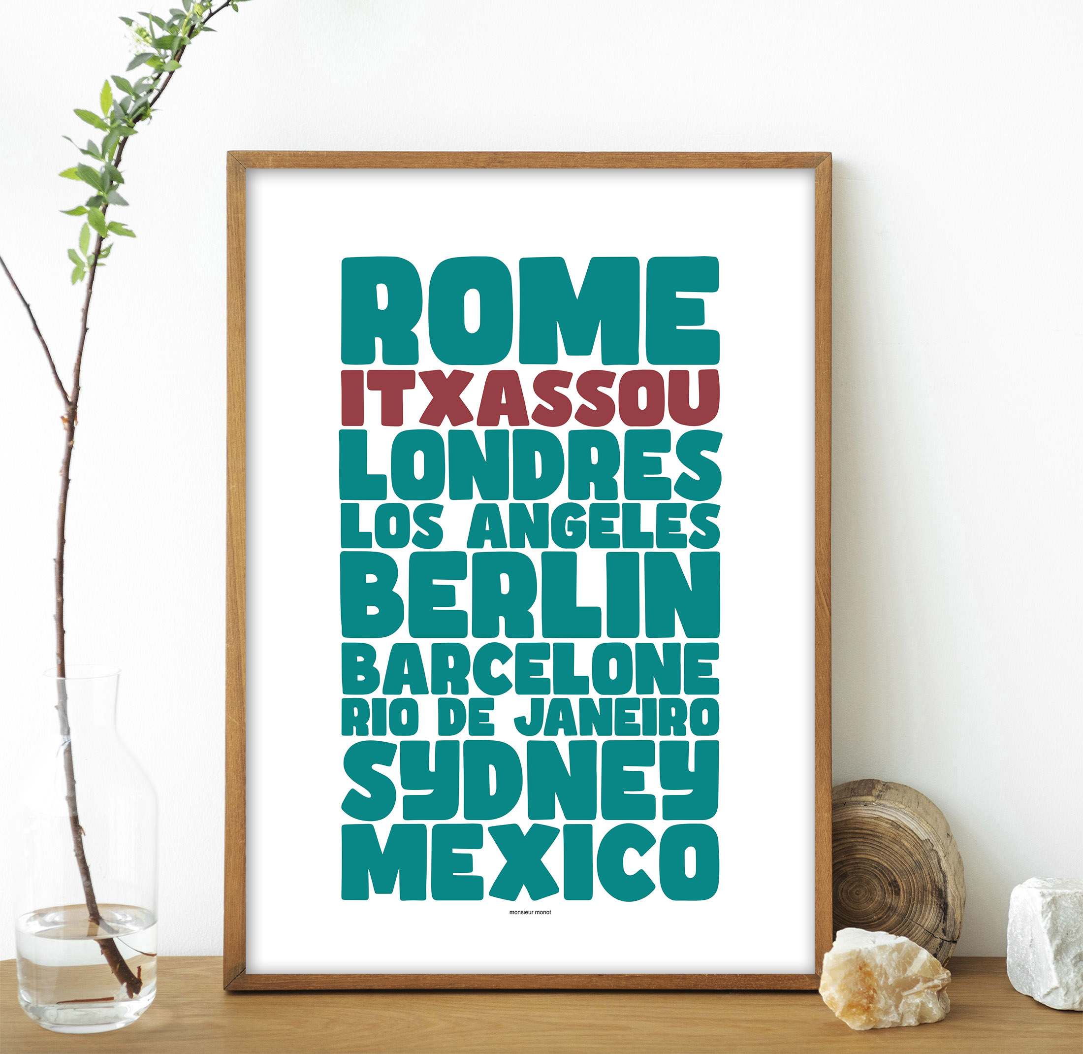 Affiche villes célèbres Itxassou