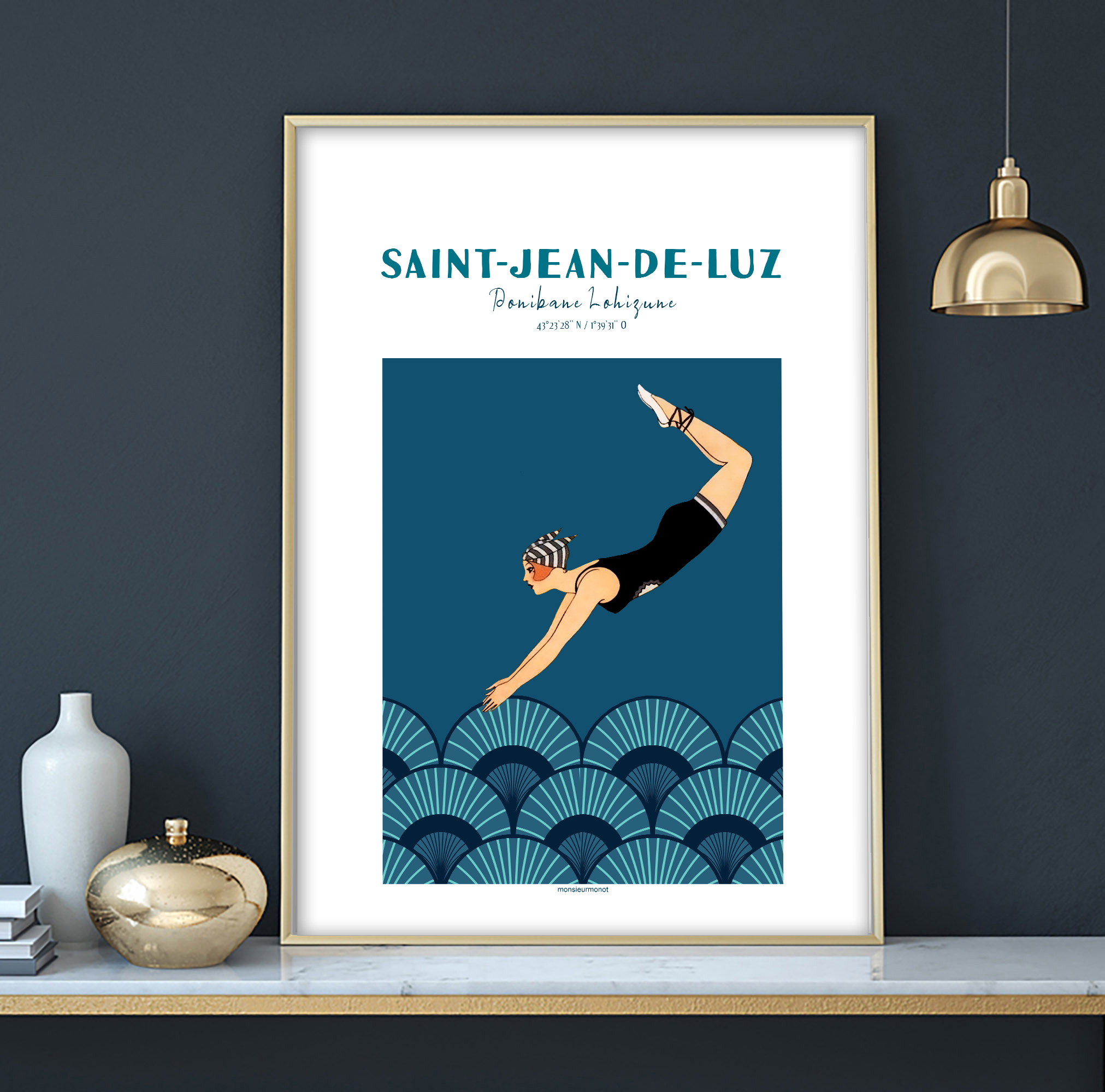 affiche St Jean de Luz Plongeuse