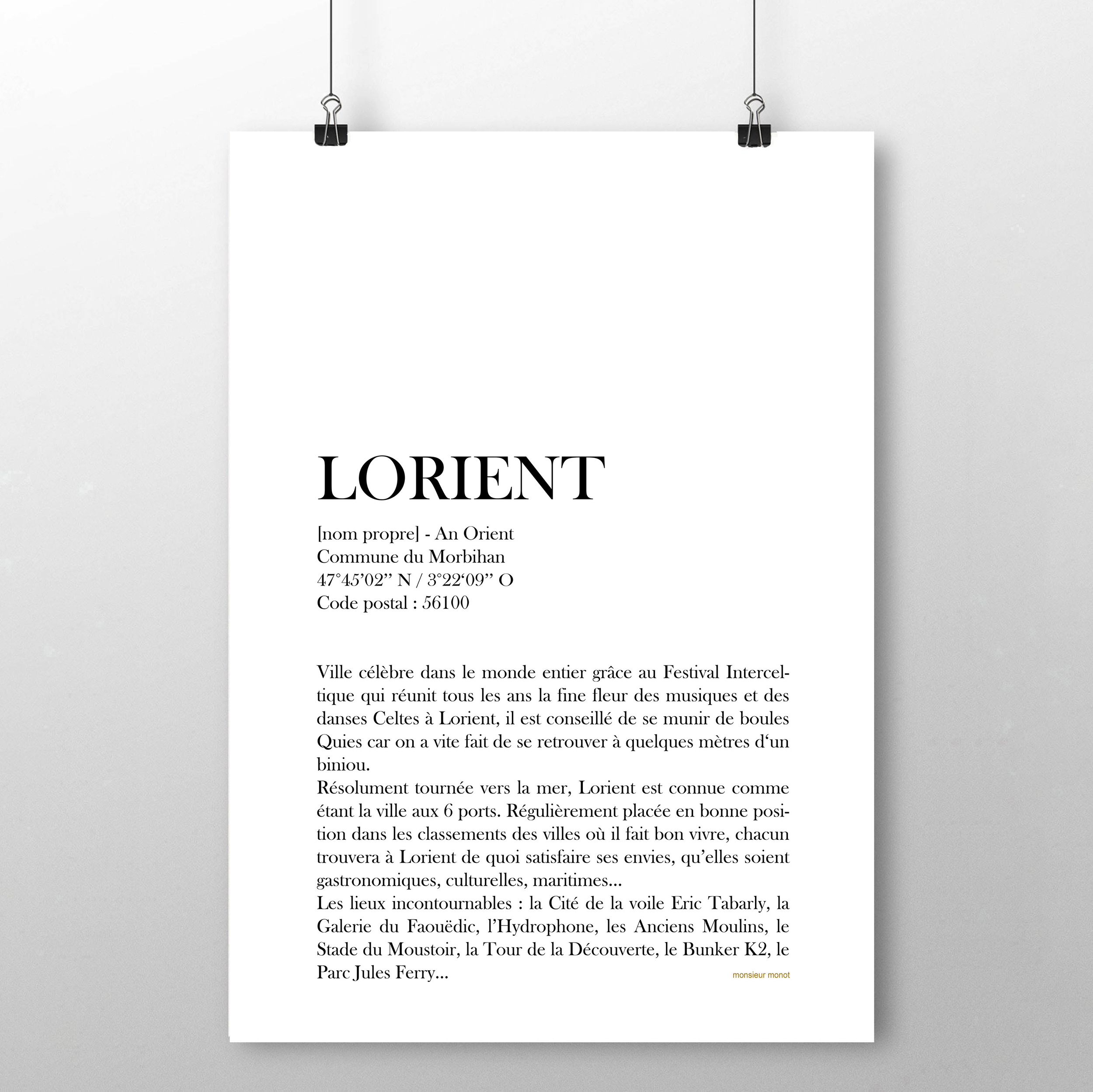 affiche Définition Lorient