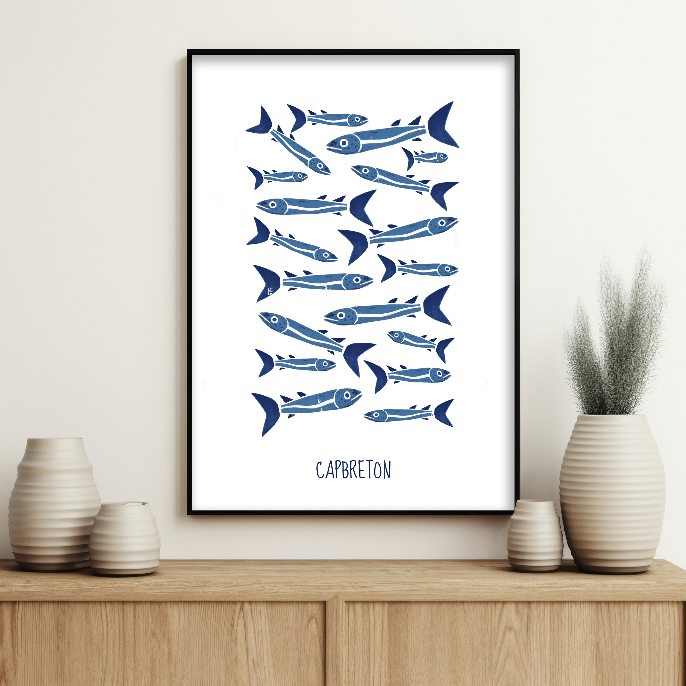 Affiche Cap Breton les poissons