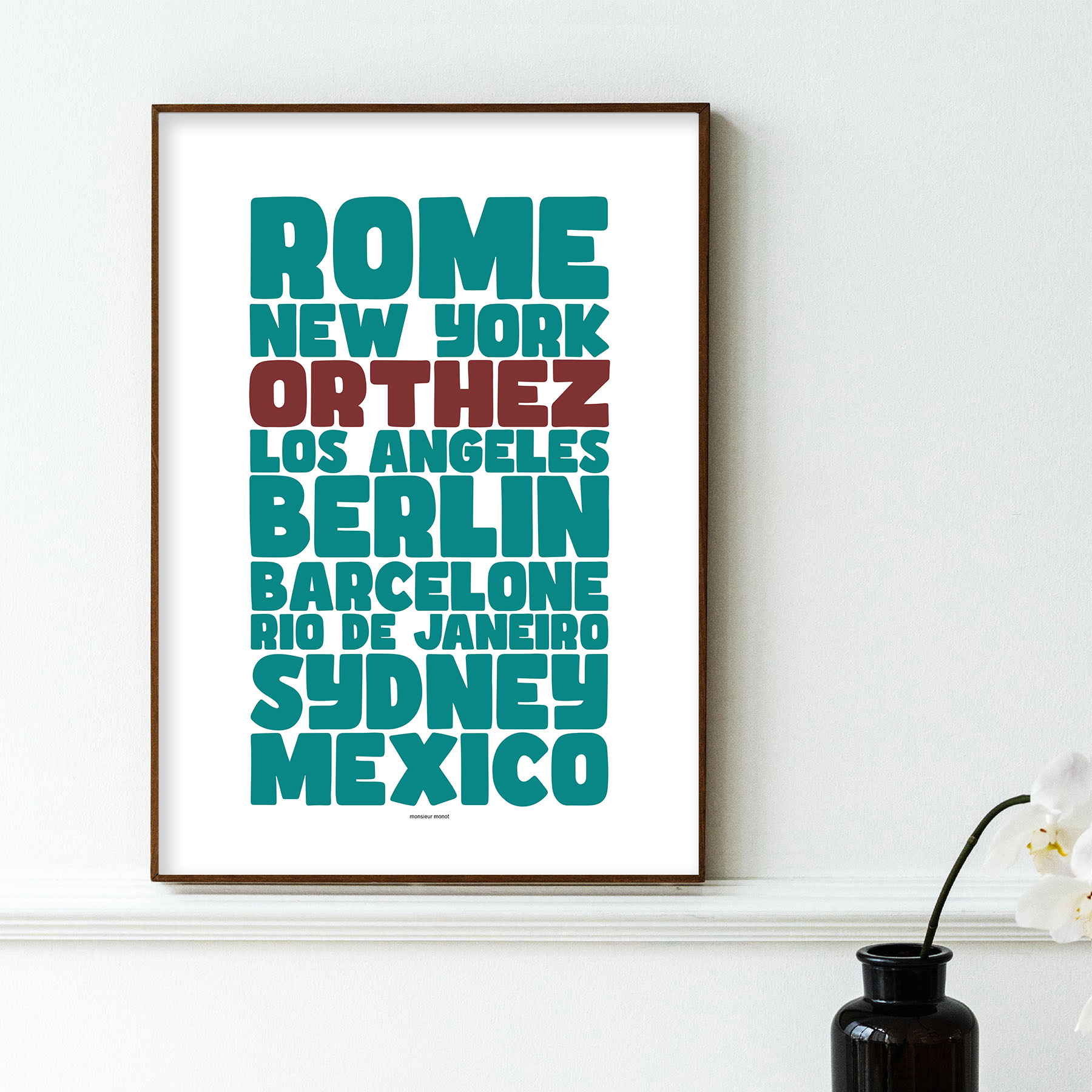 affiche villes celebres orthez