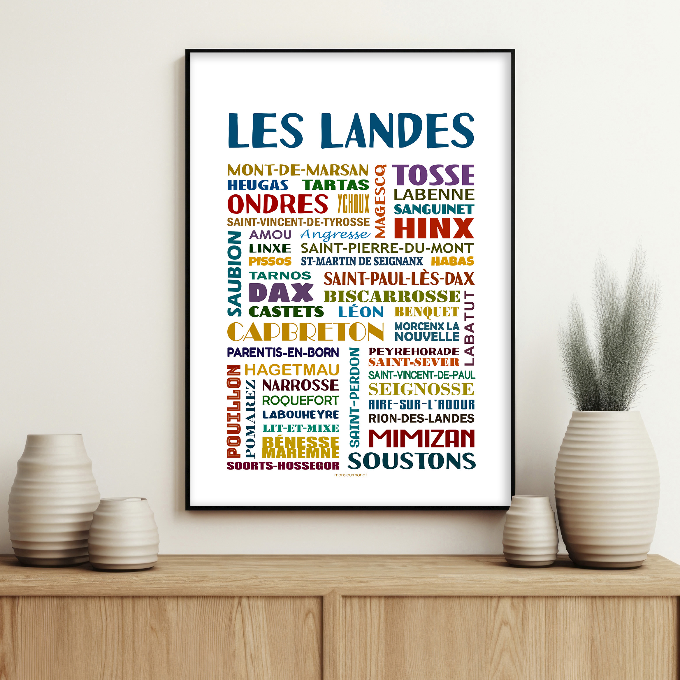 Affiche Les Landes les villes