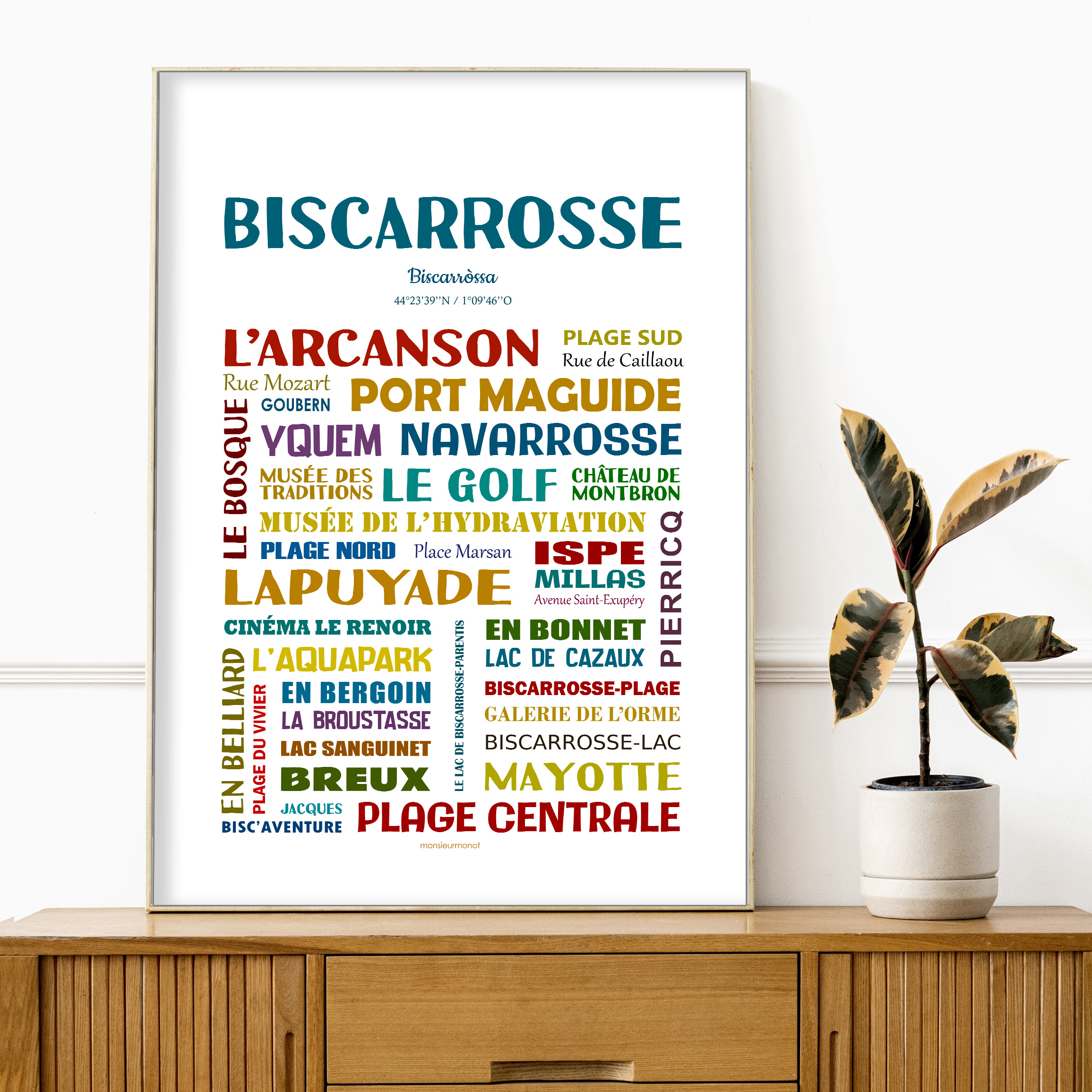 affiche  de Biscarrosse quartiers