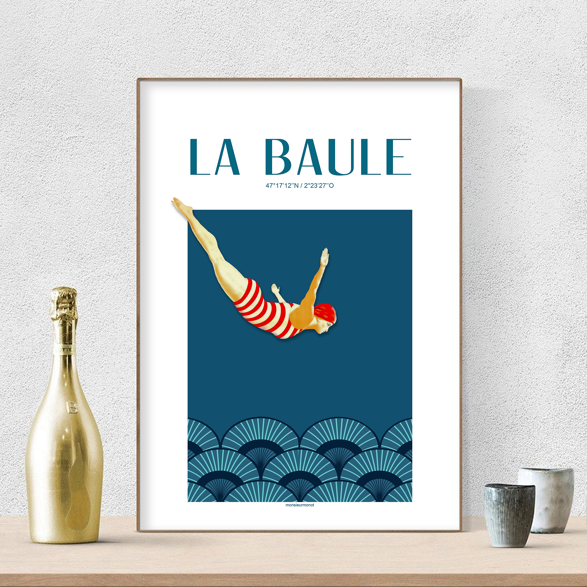 affiche LA BAULE Plongeuse